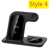 Support de chargeur sans fil 3 en 1, support de téléphone, support rapide, induction, station de charge rapide pour iPhone 16, 15, 14, 13, 12, iWatch, Airpods